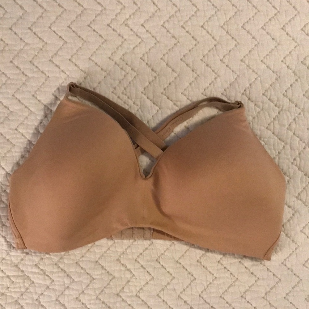 Calvin Klein wireless nude color bra, 36C.